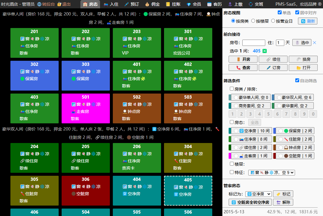 酒店管理系统 PMS